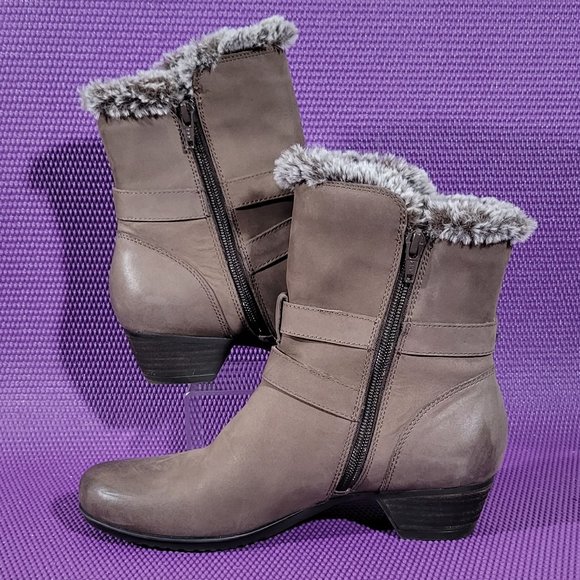 ABEO Melissa Brown Leather Zip-Up Lined Boots - Women's 7M - Picture 2 of 6